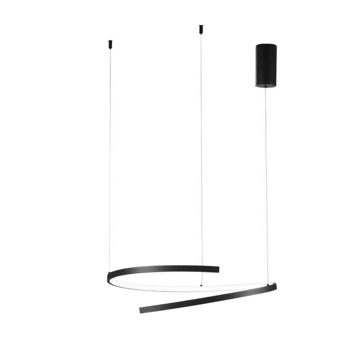 Sospensione LED semi-circolare in metallo bianco-nero-oro cavi regolabili MOMA-S60 Sospensione LED semi-circolare in metallo bianco-nero-oro cavi regolabili MOMA-S60